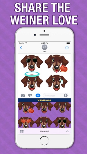 WeinerMoji - Dachshund Emoji & Stickers!(圖3)-速報App