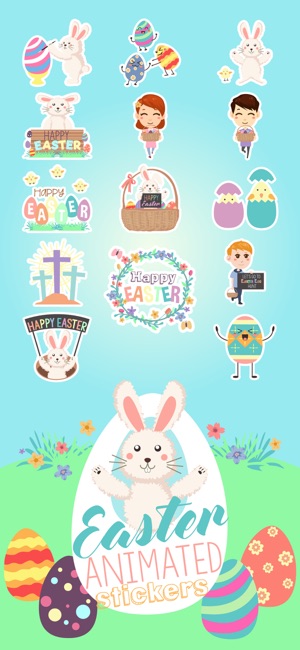 Cute Easter Animated Stickers(圖1)-速報App