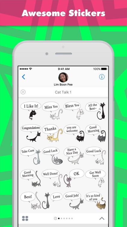 cat talk 1 stickers by wenpei