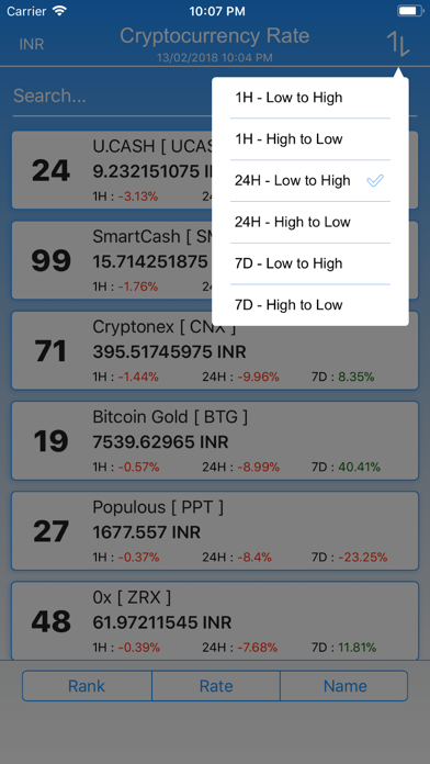 Cryptocurrency Rate screenshot 3