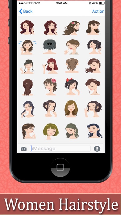 Hairstyle Stickers Emojis screenshot 3