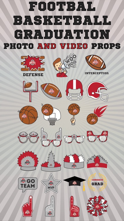 Ohio State Buckeyes Animated Selfie Stickers