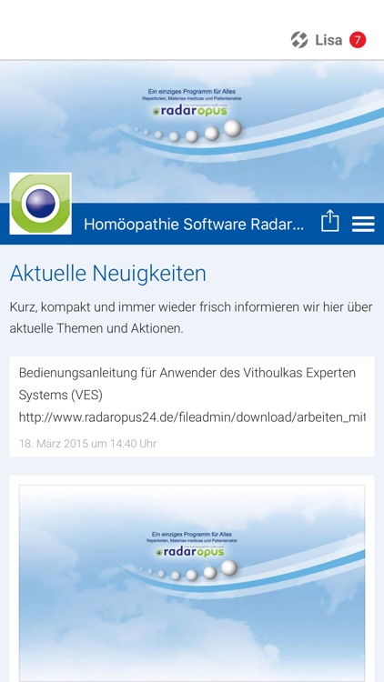 Homöopathie Software RadarOpus