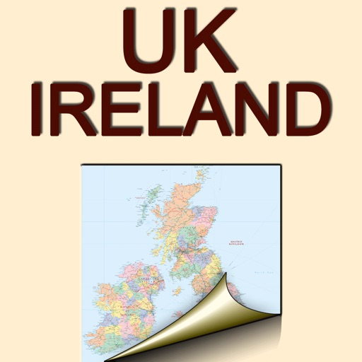 United Kingdom and Ireland. Political map. icon