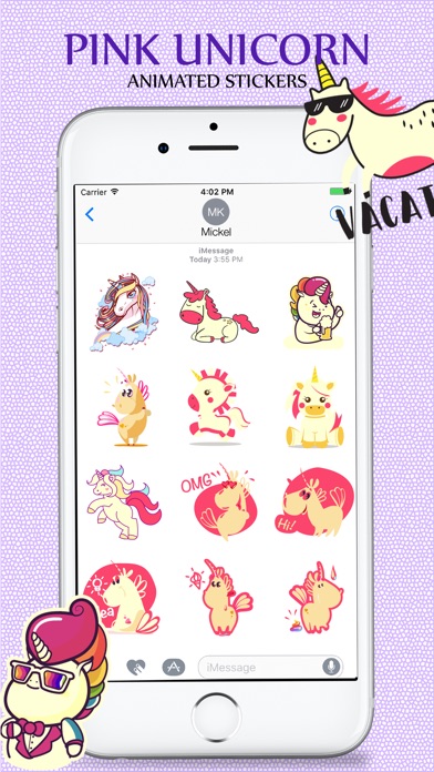 Pink Unicorn Stickers screenshot 3