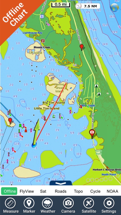 Cape Hatteras seashore charts