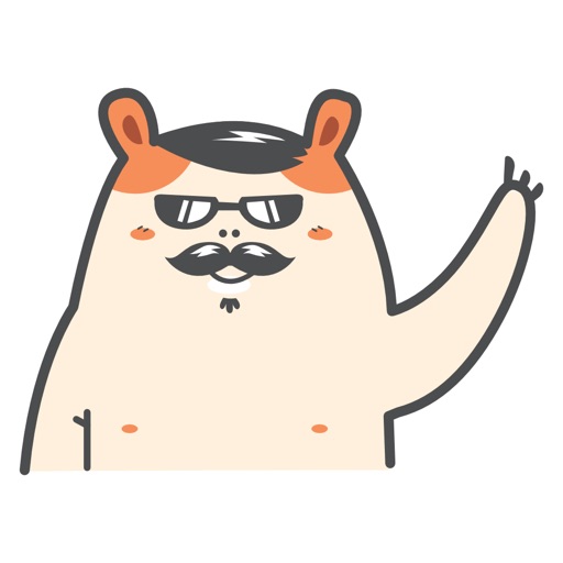 Cartoon Hamster Sticker Pack