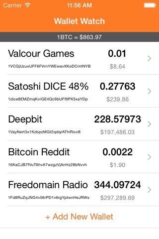 BTC Wallet Watch screenshot 2