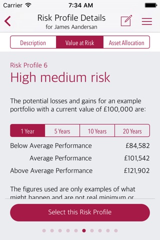Dynamic Planner: Risk Profiler screenshot 3