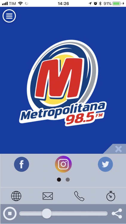 Metropolitana FM | 98,5 | SP