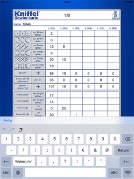 Kniffel Gewinnkarte HD - App - iTunes Deutschland
