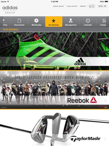 adidas Investor Relations iPad screenshot 2