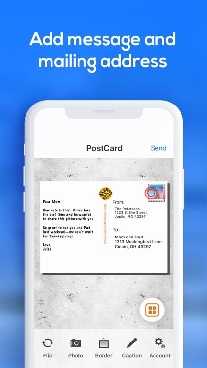 SnapShot Postcard App