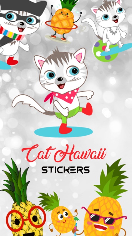 Cat Hawaii Stickers