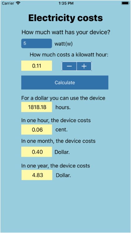 Electricity costs 2