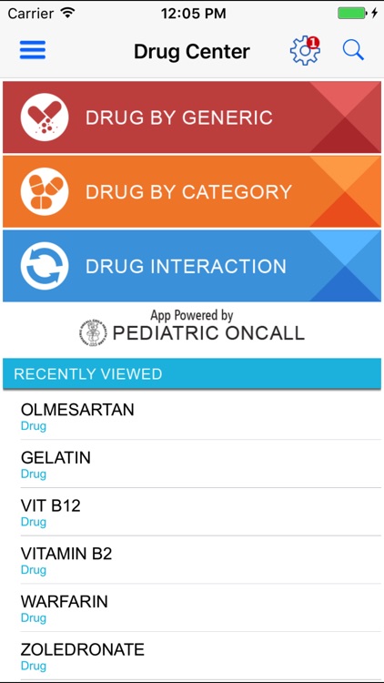 Drug Center - Pediatric Oncall