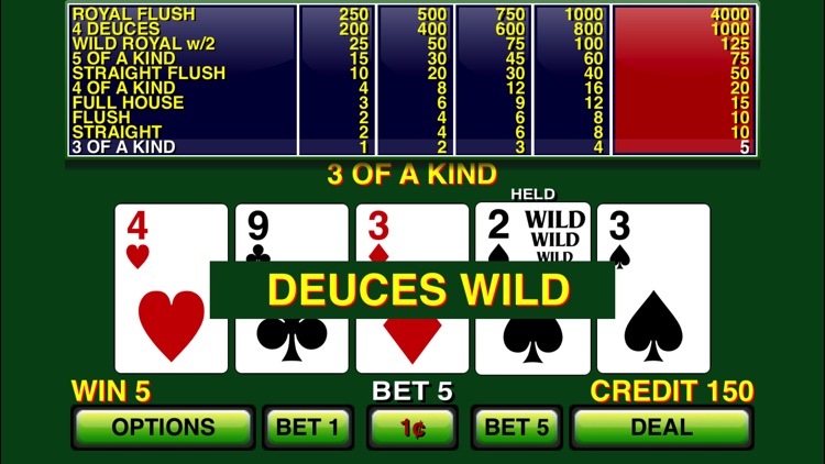 Video Poker ⋆ Deuces Wild screenshot-3