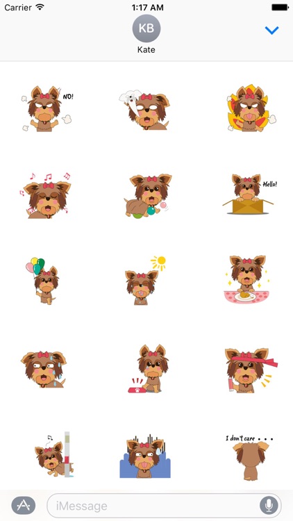 Yorkshire Terrier Dog - YorkieMoji Sticker