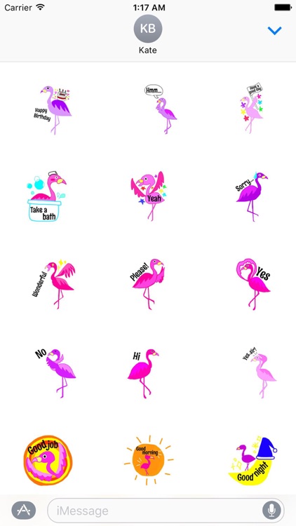 Pink Flamingo - FlamMoji Sticker