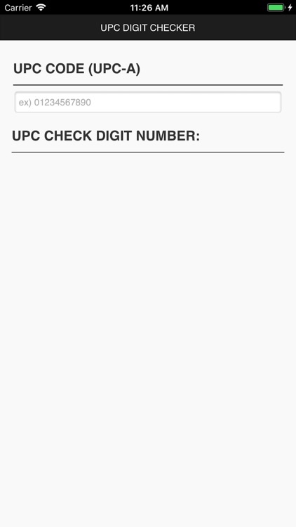 UPC Digit Checker