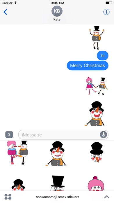 snowmanmoji smax stickers screenshot 2