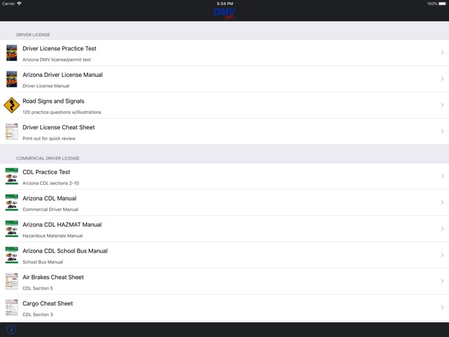 arizona dmv test prep on the app store dmv written test cheat sheets