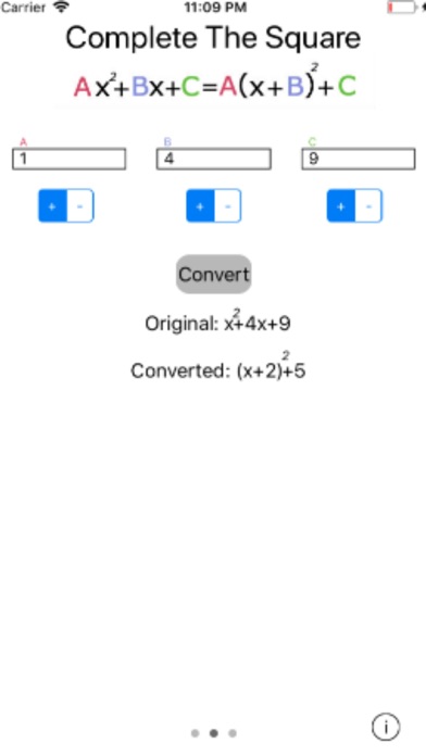 Quadratic Conversions screenshot 2