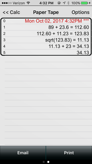 Paper Calc Office - calculator with printer tape Screenshot 2