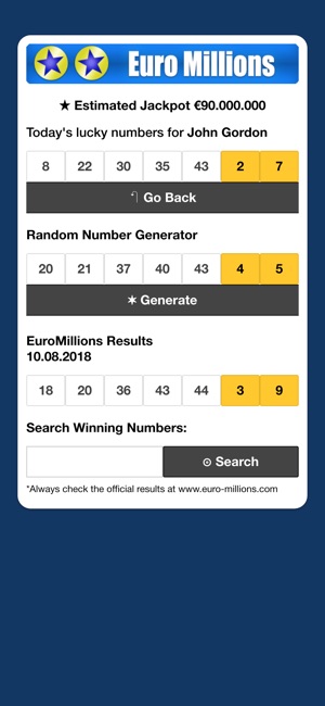 EuroMillions Numerology(圖2)-速報App