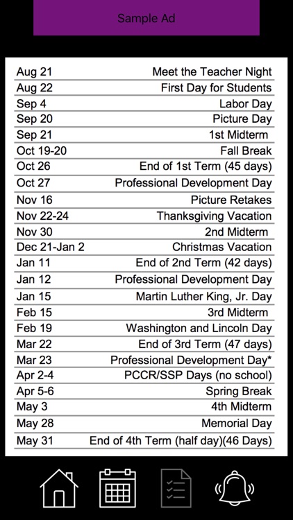 RMMS Calendar