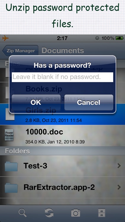 ZipManager - "Zip/Unzip for mail and safari..."