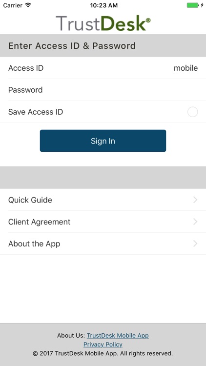 TrustDesk Mobile App