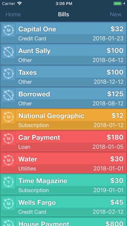 Never Forget - Bill Management