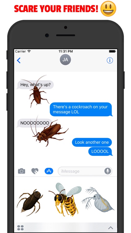 InsectMoji - Scare Your Friends Prank for iMessage
