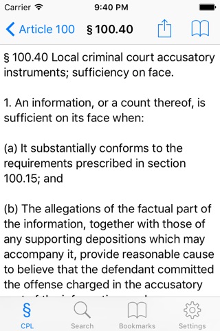 NY Criminal Procedure Law screenshot 2