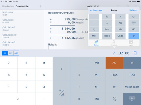 CalcTape Paper Tape Calculator screenshot 2