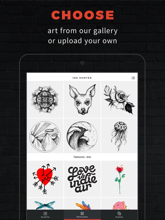 INK HUNTER - the best mobile app for try on tattoo designs in real time  with augmented reality on Make a GIF