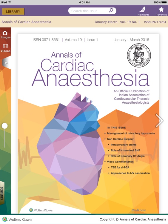 Annals of Cardiac Anaesthesia