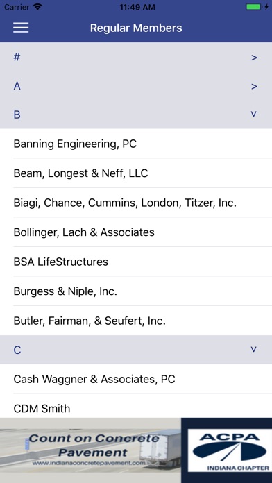 ACEC Indiana Directory screenshot 2
