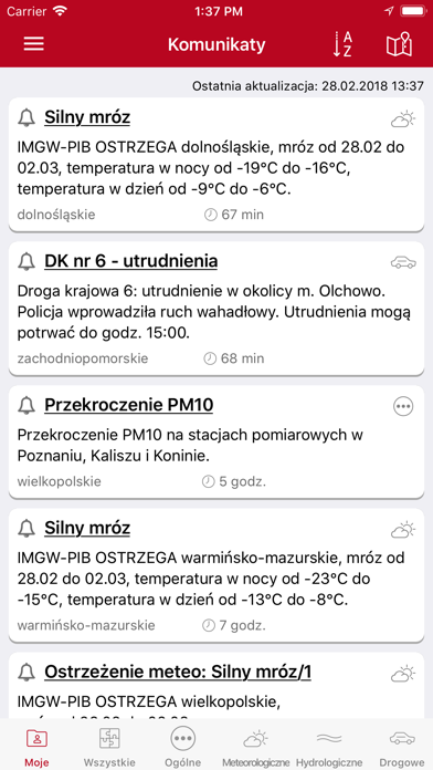 Regionalny System Ostrzegania screenshot 4