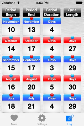 Circular Period Tracker screenshot 2