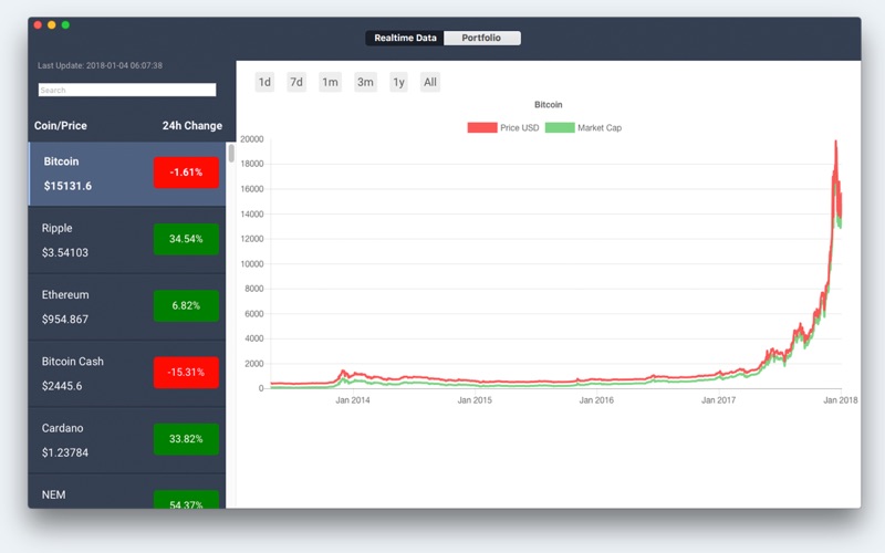 cryptocurrency tracker app windows