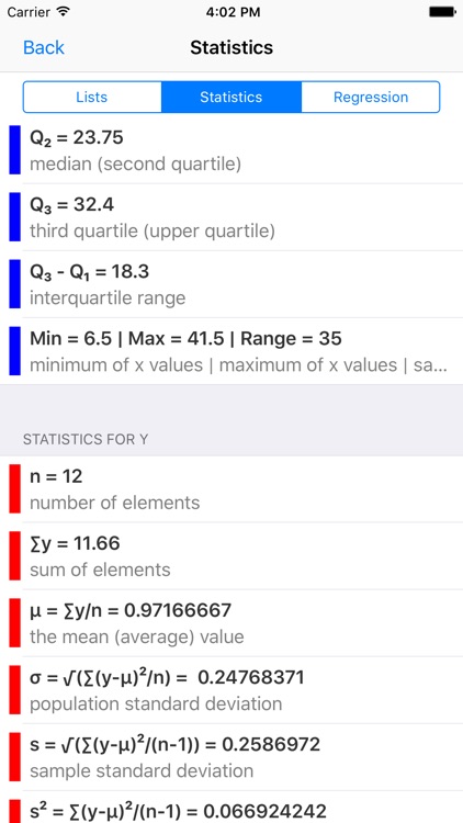 Statistics Calculator++ screenshot-5