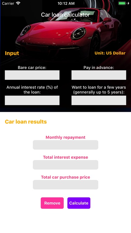 Car loan calculator