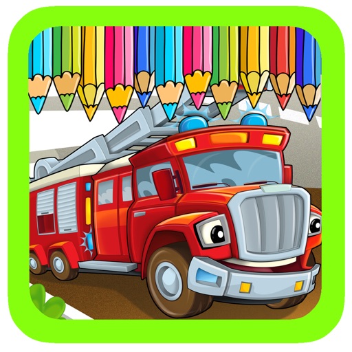 Draw Fire Truck For Coloring Book Game icon