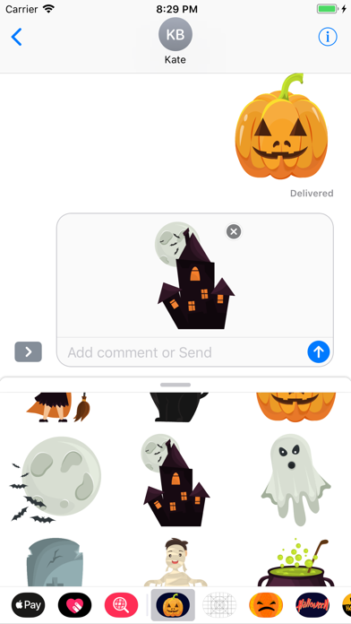 Happy Halloween Spooked Emoji screenshot 2