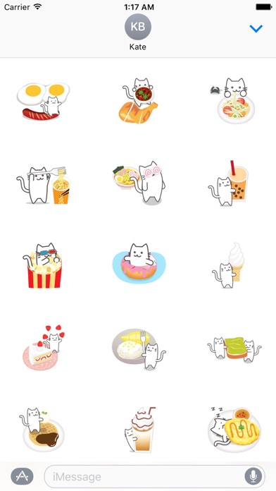 Food n Drink With Cat Sticker screenshot 2