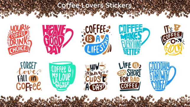 Coffee Moji Quotes Sticker App