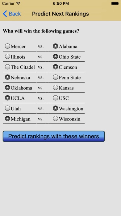 College Football Playoff Predictor screenshot 3