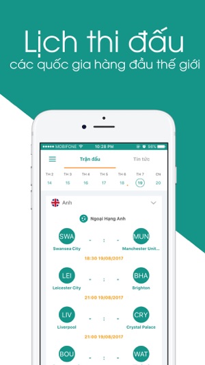 Lịch thi đấu bóng đá 2018(圖1)-速報App